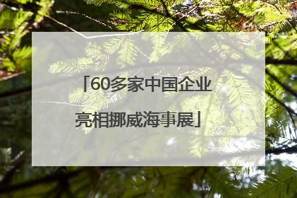 60多家中国企业亮相挪威海事展