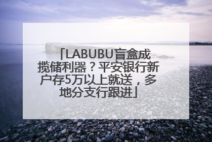 LABUBU盲盒成揽储利器？平安银行新户存5万以上就送，多地分支行跟进